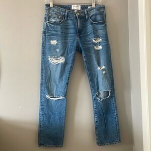 Frame Le Garçon Distressed Boyfriend